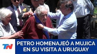 Petro homenajeó a Mujica con la máxima condecoración colombiana durante su visita a Uruguay [upl. by Lleksah]