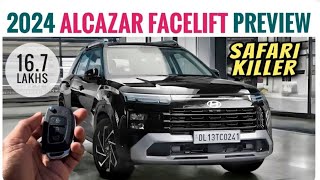 Hyundai Alcazar facelift 2024 review  Alcazar new 2024 model hyundai alcazarreview video creta [upl. by Tiduj]