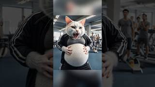 Pregnant cat gets abdominal pain during exercise cat catlover catshorts kitten ai cutecat [upl. by Aserret]