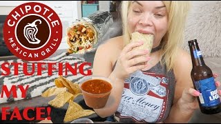 CHIPOTLE EATING SHOW MUKBANG  WATCH ME EAT A FAT BURRITO [upl. by Andrew290]