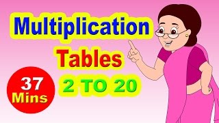 Multiplication Table I Maths Tables From 2 to 20  Learn Numbers For kids I Easy Way To Learn Tables [upl. by Reave]