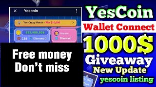 YesCoin Airdrop  Claim Free 1000 from YesCoin [upl. by Valentin]