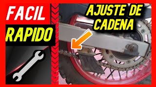 COMO TENSAR cadena de una MOTO DM 150 ☣️ ajustar cadena de moto dm 150 ajuste de cadena [upl. by Adlesirg975]