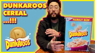 DUNKAROOS CEREAL It’s real and here First cereal of 2021  Review amp Taste Test [upl. by Crabb]