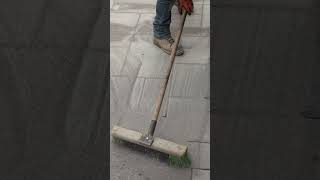 Polymeric Sand on a Heated Driveway  Last Step [upl. by Novehc]