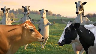 FUNNY COW DANCE 4 │ Cow Song amp Cow Videos 2024 [upl. by Navlys]