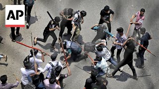 Injured people brought to hospital after deadly unrest over job quotas ruling in Bangladesh [upl. by Yclek]