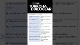 quotTURKCHAOZBEKCHA DIALOGLAR TOPLAMIquot audio elektron kitob shorts turktili [upl. by Kcirdnek508]