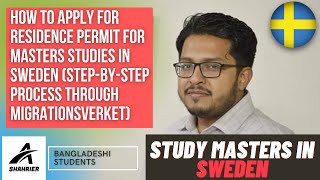 How to Apply for Residence Permit for Masters Studies in Sweden StepbyStep process through MV [upl. by Akisey]