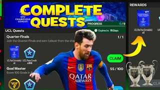 HOW TO COMPLETE UCL ROAD TO FINAL QUEST ELITE PACK OPENING QUARTER FINAL IN EA FC FIFA MOBILE 24 [upl. by Remat]