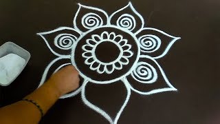 Daily Rangoli Design  16  Easy Free Hand Rangoli Designs  Simple Rangoli Designs [upl. by Switzer963]