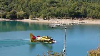 Canadair  Lac de St Croix  Fast stop [upl. by Ycul]