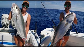 Girl VS GIANT Amberjacks Fishing in Key West Florida [upl. by Delorenzo717]