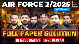 Air Force 22025 Exam Analysis  Air Force 16 November Shift1 Paper Solution  Exam Paper Level [upl. by Sikata]