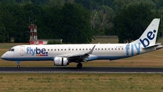 Flybe Embraer ERJ195LR GFBEG BE 4421 landing at Berlin Tegel Airport [upl. by Ayita928]