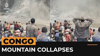 Mountain collapses in DR Congo revealing tonnes of copper  AJshorts [upl. by Oriel]