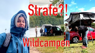 Beinahe Strafe fürs Wildcampen Spontanes DachzeltAbenteuer ⛺️😅🌳 [upl. by Hildie]