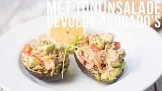 RECEPT Met tonijnsalade gevulde avocado  OhMyFoodness [upl. by Airdnek]