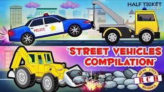 Street Vehicles  Compilation  Police Car Ambulance Fire Truck Bulldozer  Real City Heroes [upl. by Carolus3]