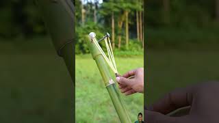 bamboo outdoors nature archery slingshots bambooart diy ytshorts comedy fun [upl. by Aennaej7]