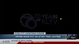 Holiday drone show follows downtown Tyler tree lighting [upl. by Uht]