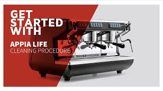 How to clean Appia Life standard coffee machine  Nuova Simonelli [upl. by Eicram]