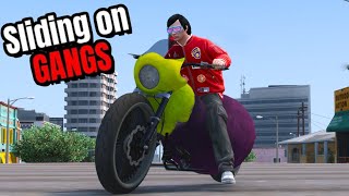 Fighting People Using an Eggplant Motorcycle in GTA 5 RP [upl. by Okkin606]