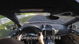 Cayenne Diesel passing GT3 GT3RS amp Lamborghini Huracan Performante [upl. by Ahsiliw]