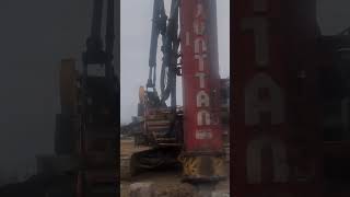 Забивка Юнтанн Гидромолот junttan piledrive копер стройка construction [upl. by Euqinommod]