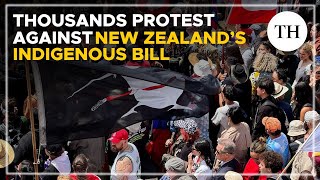 Thousands protesting New Zealand’s Indigenous bill set to march to parliament [upl. by Ternan]