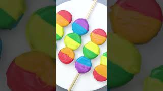 So Tasty Oreo Lollipop Rainbow Recipes shorts [upl. by Ainecey41]