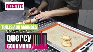 Recette Tuiles aux amandes  quercygourmandtv [upl. by Xineohp]