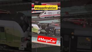 Lokomotion in doppeltraktion mit megacar autotransportwagen [upl. by Acsicnarf]