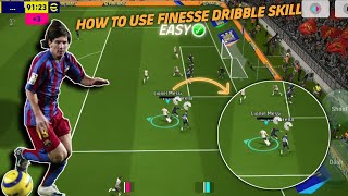 How to Easy Use Finesse Dribble In Efootball 2025 Mobile 👌🤫 [upl. by Hsetim]