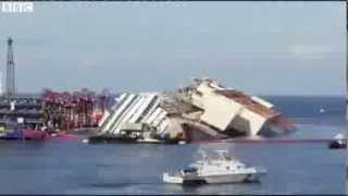 Costa Concordia recupero e rotazione in un minuto  Orgoglio Italiano [upl. by Gemina342]