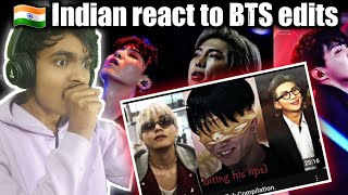 Reacting to BTS viral edits 💜  Chill Anuj [upl. by Lasyrc]