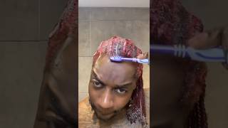 Washing my 4 week old braids braids cornrows stotchbraids afrohair 4chair naturalhair [upl. by Kuster]