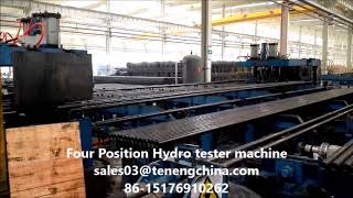 four position ERW pipe hydro testing machine [upl. by Assilem909]