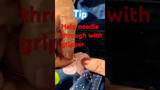 Top tip sashiko on jeans sewing sashikostitching sewingtips [upl. by Inait]