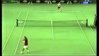 Roger Federer Vs Hewitt  Amazing Tennis Point [upl. by Bessie]