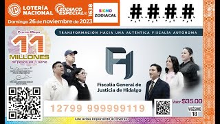 Sorteo Zodiaco Especial No 1638 quotAlusivo a la Fiscalía General de Justicia de Hidalgoquot [upl. by Meredi]