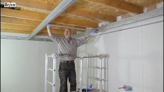 Installer un plafond suspendu avec une ossature facile à poser Tuto brico avec Robert [upl. by Albarran834]