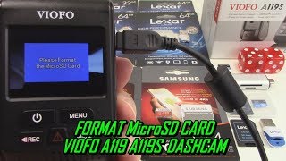 Format 64GB 128GB Card in A119PS A129 DashCam [upl. by Alejandro]