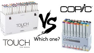 Touch Markers vs Copic Markers [upl. by Ecissej]