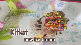 KitKat ice cream  Desert recipe  KitKat chockolate [upl. by Lekim]