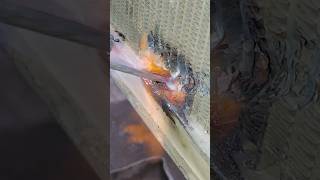 Radiator tube weldingyoutubeviralvideo viralshorts youtubeshorts radiator carradiatorshorts [upl. by Ecirehs]