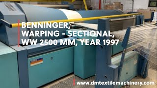 REF 36912 BENNINGER WARPING  SECTIONAL WW 2500 MM YEAR 1997 [upl. by Melgar]