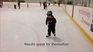 4 year old learned to ice skate in 6 public skates on Balance Blades [upl. by Olivia564]