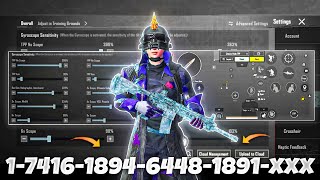 NEW UPDATE 34🔥BEST SENSITIVITY CODE  CONTROL SETTINGS BGMIPUBG MOBILE [upl. by Gnus]