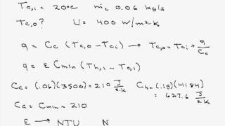 CounterFlow Heat Exchanger Outlet Temperature Bio [upl. by Pyotr]